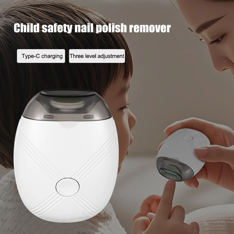 Baby Nail Trimmer Electric With Lamp Fingernail Cutter Polishing Nail Clippers Manicure Filer With 3 Adjustable Speeds Portable