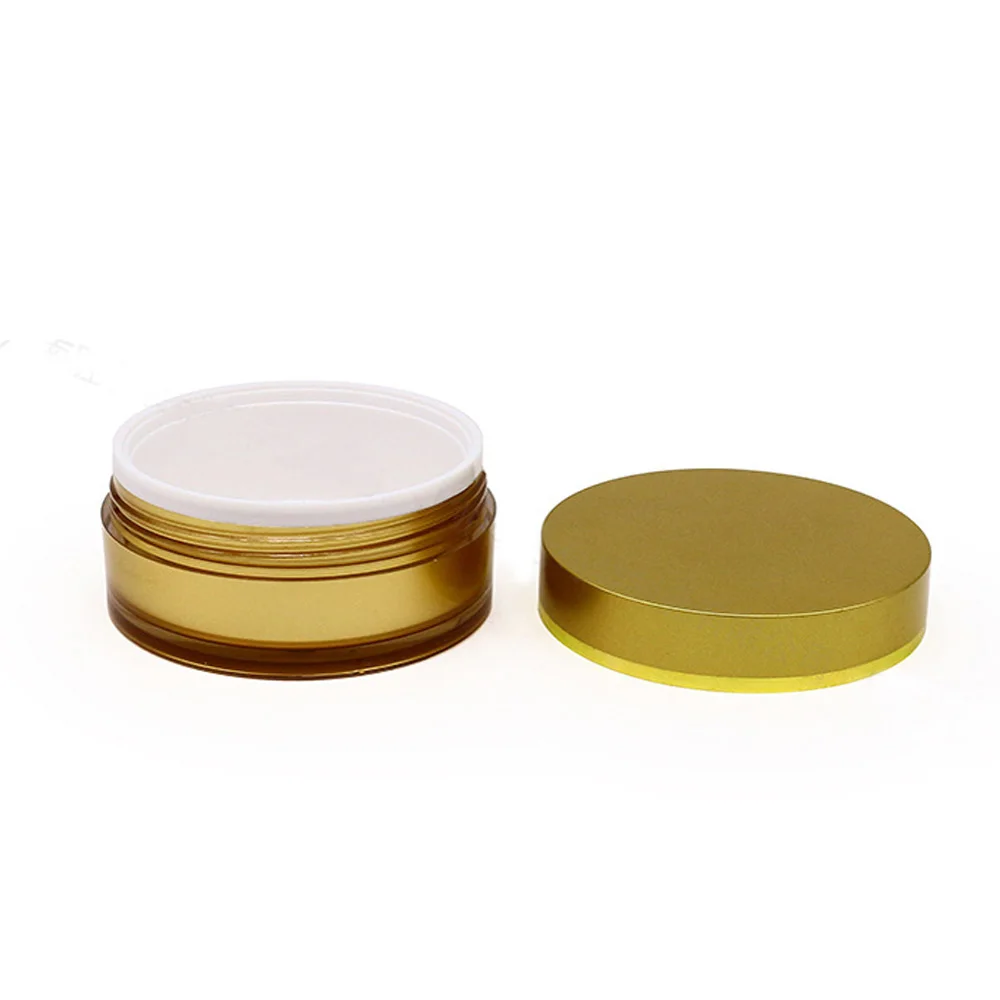 100G Capaciteit Goud Kleur Cilinder Vorm Acryl Materiaal Crème Fles & Acryl Crème Fles Pot Met Spacer En Cap