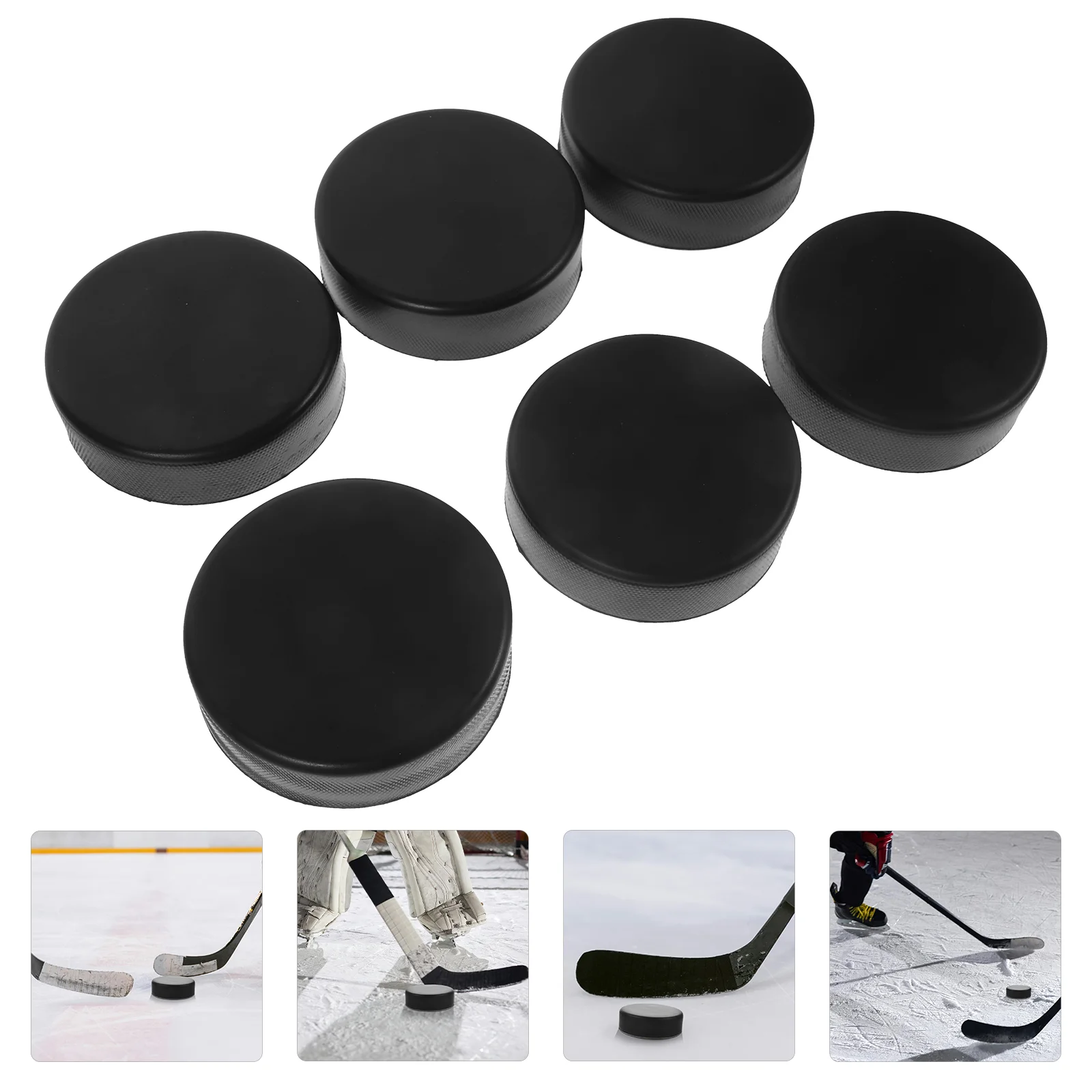 6 Pcs Puck Training Hockey Ice Softball Bat Official Regulation Accessory Practicing