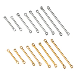 20pcs 15/20/25/30mm Stainless Steel Wire Long Bar Stick Connector Link PVD Gold Color DIY Drop Earring Making Jewelry Findings