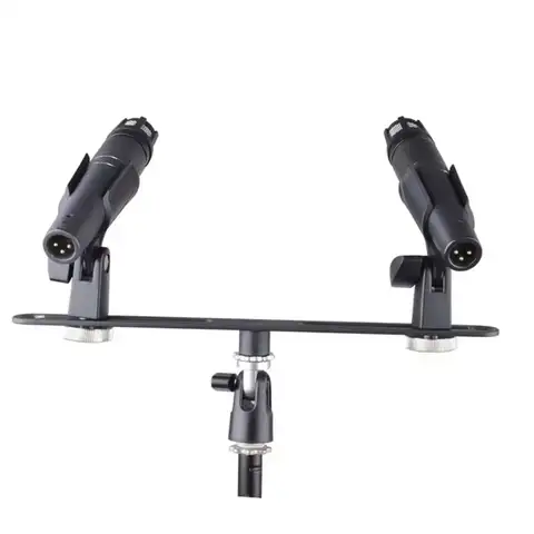 AED7-For Alctron MAS020 Double Microphone Stand Stereo Recording Dual Microphone Stand