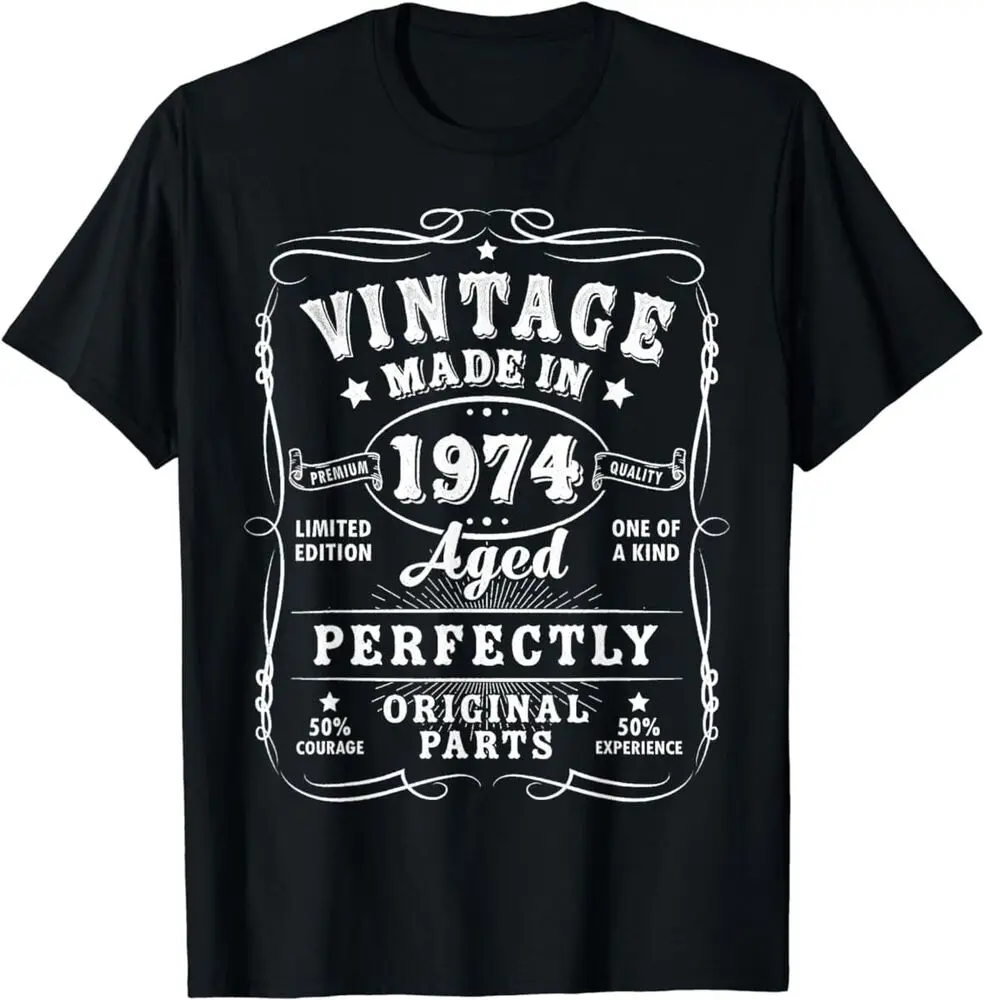 

Vintage 50th Birthday Decorations Men Funny 1974 50 Birthday T Shirt Men Women