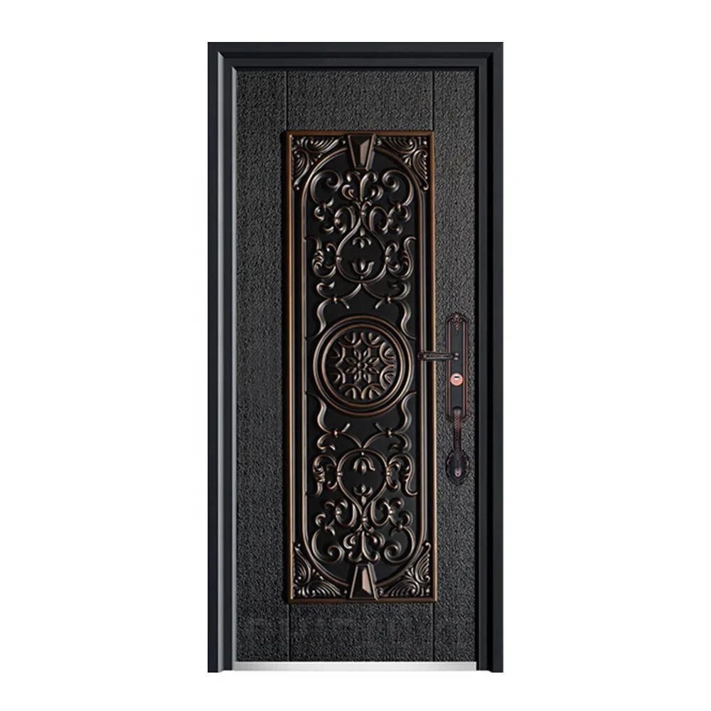 

Factory Customized Design High Quality Cast Aluminum Door Zinc Alloy Nigeria Cooper Single Cast Aluminum Door