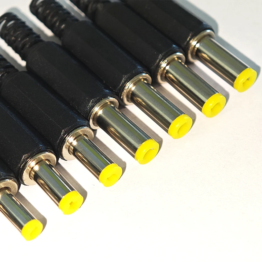 

1pair/2pcs 2.5x0.7mm 3.5*1.35mm 4.0*1.7MM 4.8X1.7mm 5.5*2.1/2.5mm DC Power Plugs Male Barrel Connectors Black 12V 2.5A