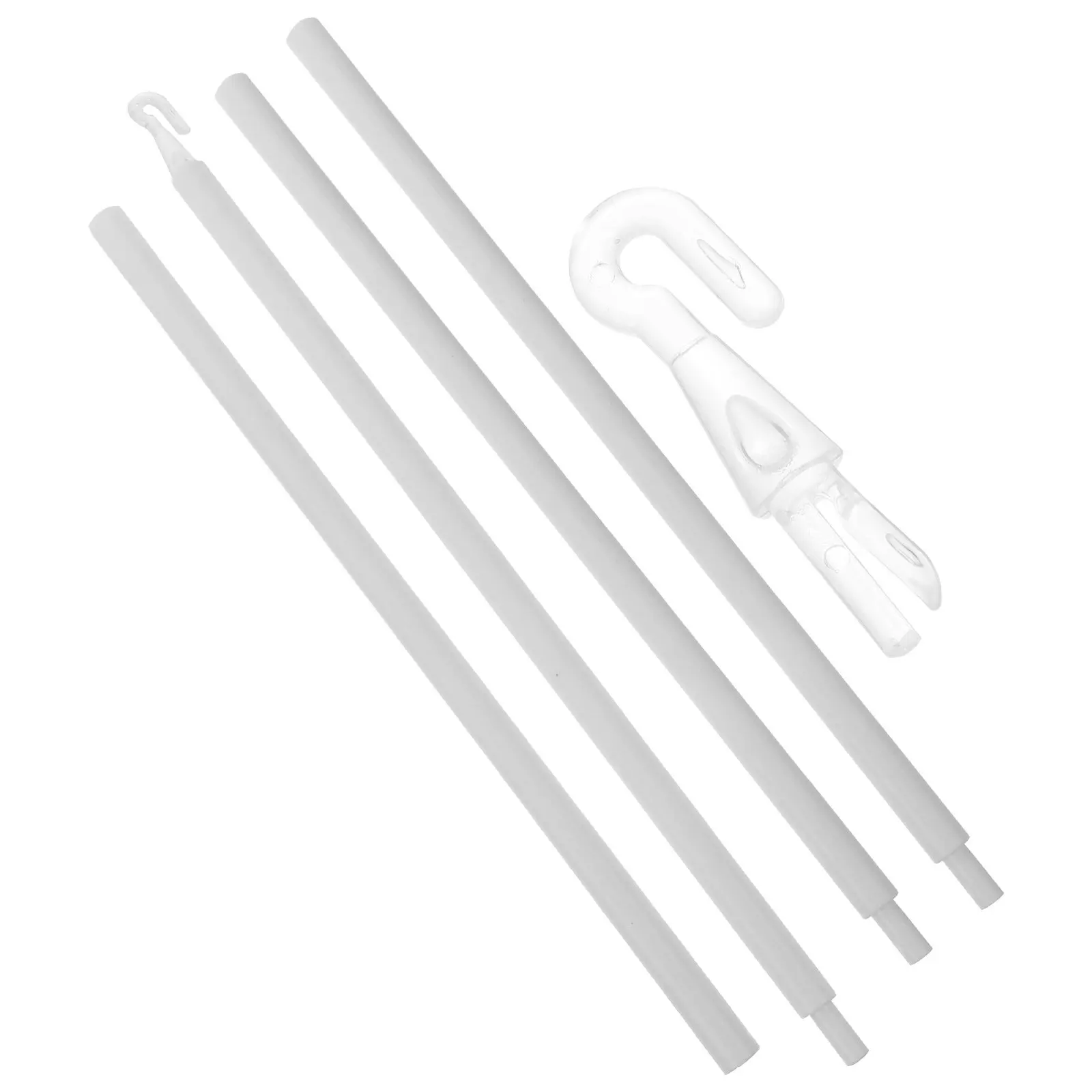 1Set Curtain Blind Rod PP Plastic Pull Wand Vertical Blinds Replacement Long Stick Curtain Opener Rod Hook Blind Wand