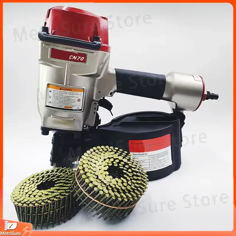 Cordless Pneumatic Nail Gun for Wood Trays Decoration Heavy Duty 55mm 70mm 80mm 90mm 100mm Nail Length Adjustable Fastening