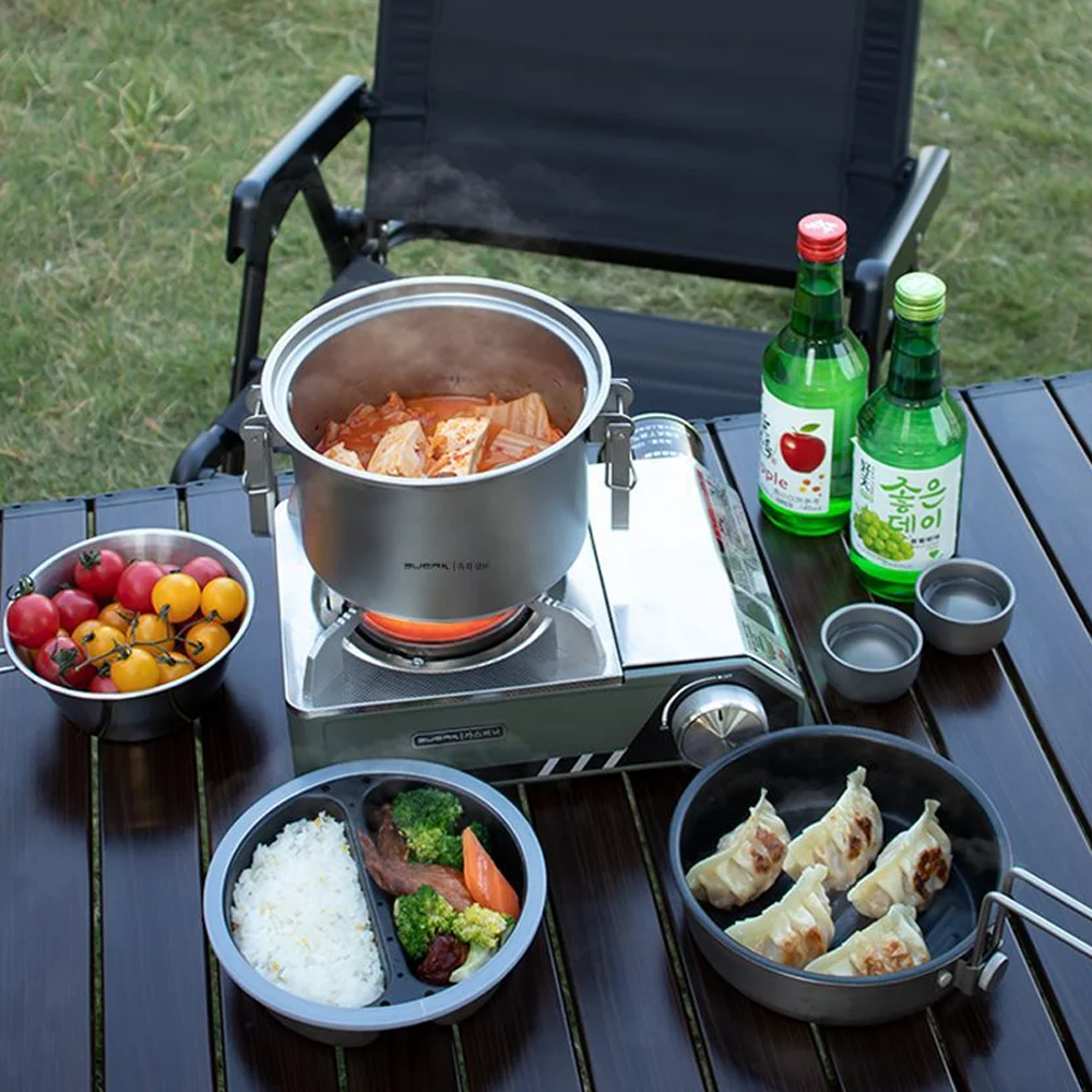 BUERK Camping Cooking Pot Mult - огляд і ціна Camping Cooking Set Large