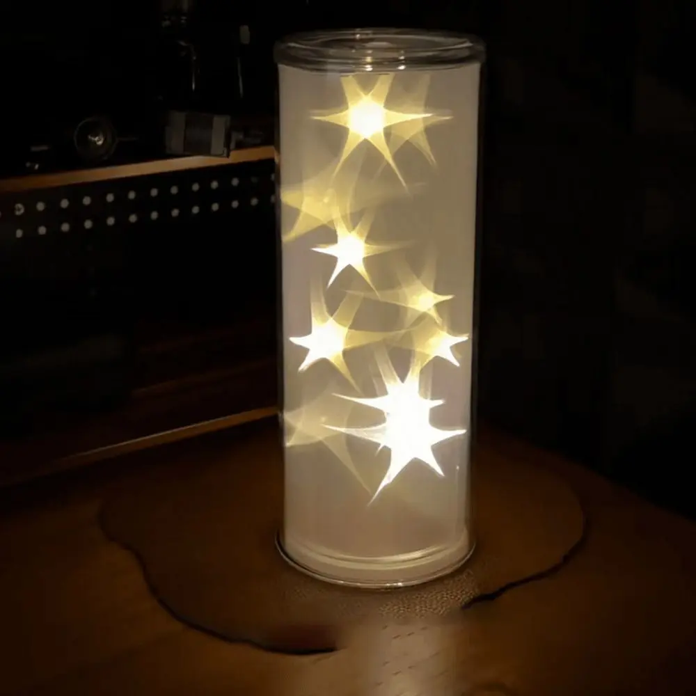 

DIY Star Night Light Handmade Translucent Desk Lamp 3D Three-dimensional Hexagonal Star Ambient Lighting