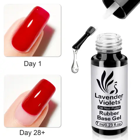 7ml 고무 베이스 코트, 높은 접착력 베이스 젤 매니큐어, 살롱 품질을 위한 오래 지속되는 여성 매니큐어 네일 아트 디자인