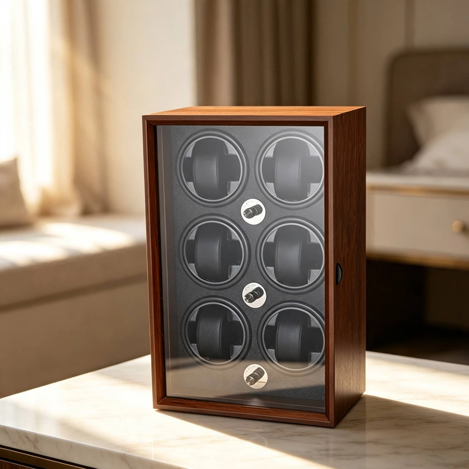 Watch Winder Cabinet Quiet Watch Winder Box Case Antinonmagnetic Silent for Men, Dresser, Bedroom