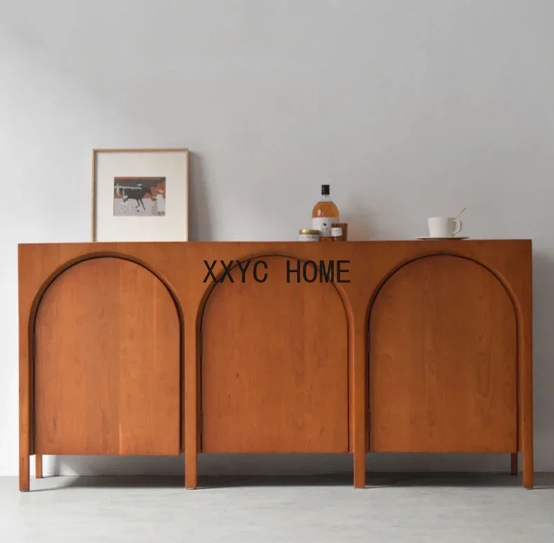 

Stijl Massief Houten Vintage Boog Dressoir Kast Eenvoudige Mid-Oude Locker Schoenkast Tv-Kast