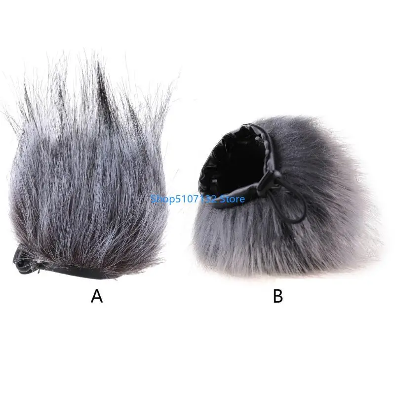 87HD Deadcat Slip on Gnindshield غطاء ميكروفونات متكاملة للمسجل H1N Recorder في الهواء الطلق ميكروفون للهيئة الزجاجية فروي