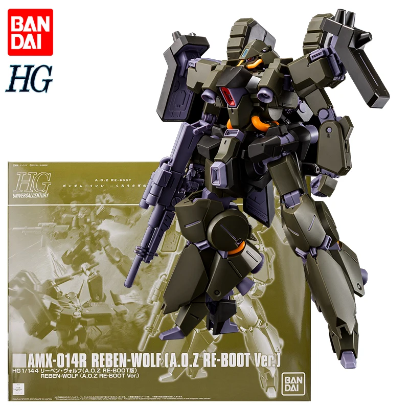 

BANDAI PB LIMITED HG 1/144 AMX-014R REBEN-WOLF (A.O.Z RE-BOOT Ver.) Anime Action Figures Assembly Model Collection Toy