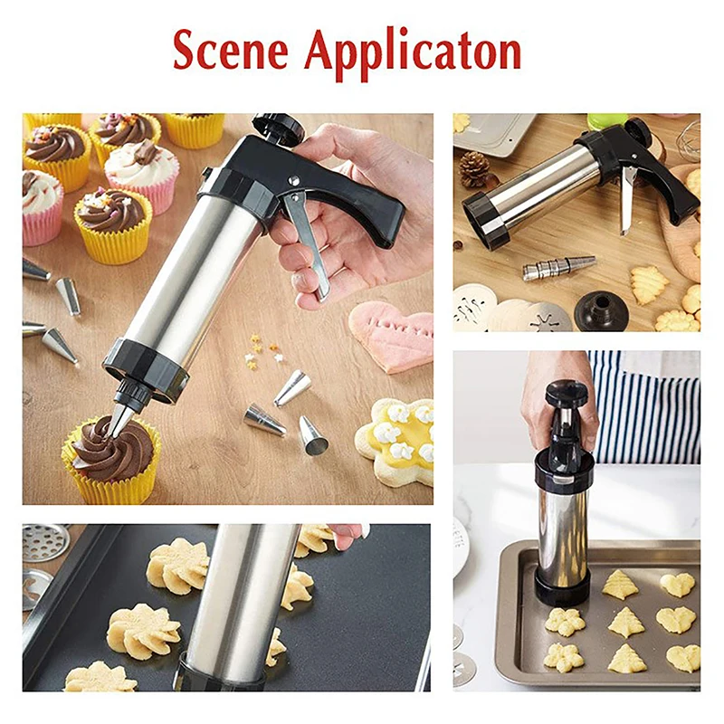 Stainless Steel Cookie Decorative Gun Biscuit Hand Pressing Machine Household DIY Baking Tools Accessory Инструменты для выпечки