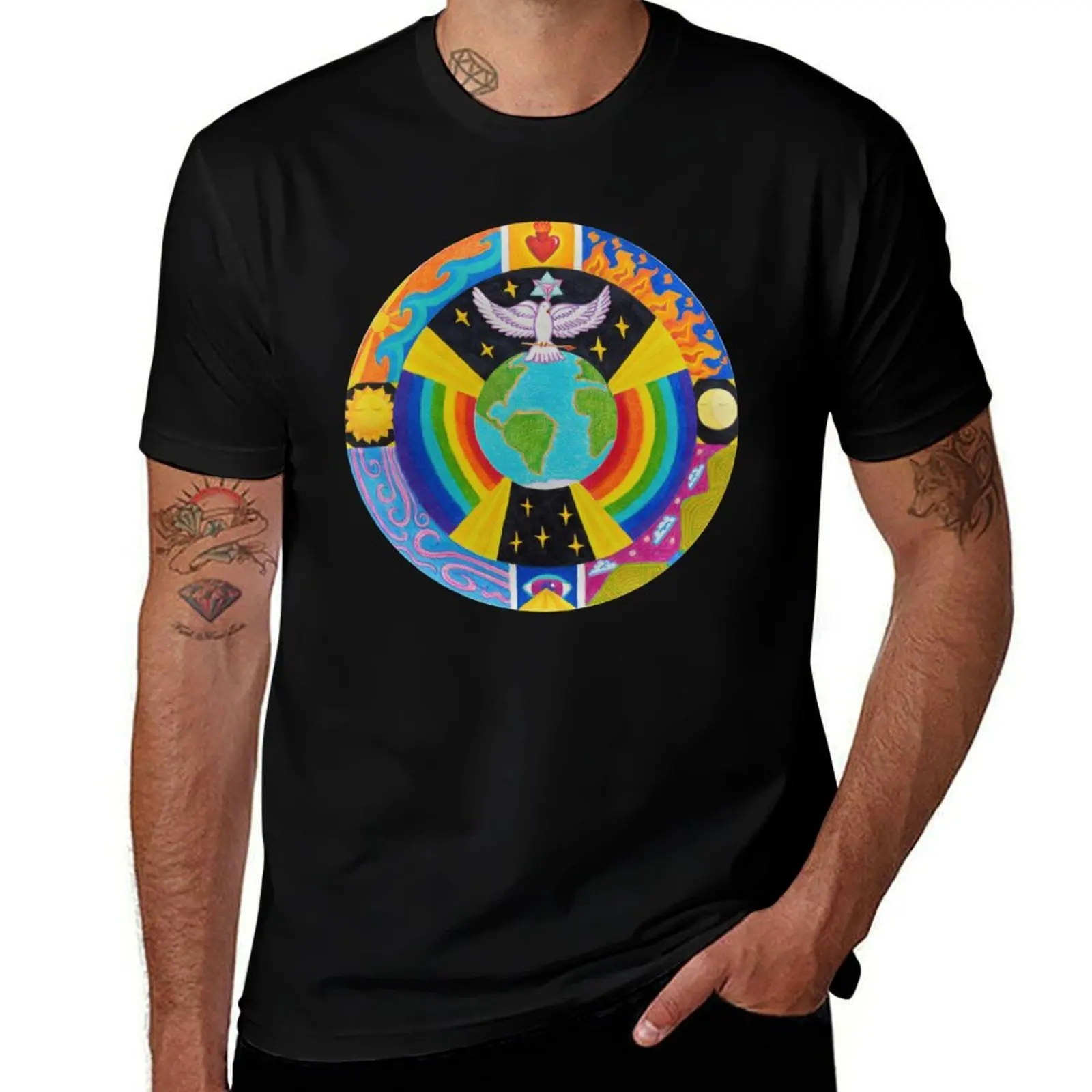 Symbol of the Sacred HeARTist - Awakened Creators Symbol T-Shirt Big and Tall Casual T-Shirt