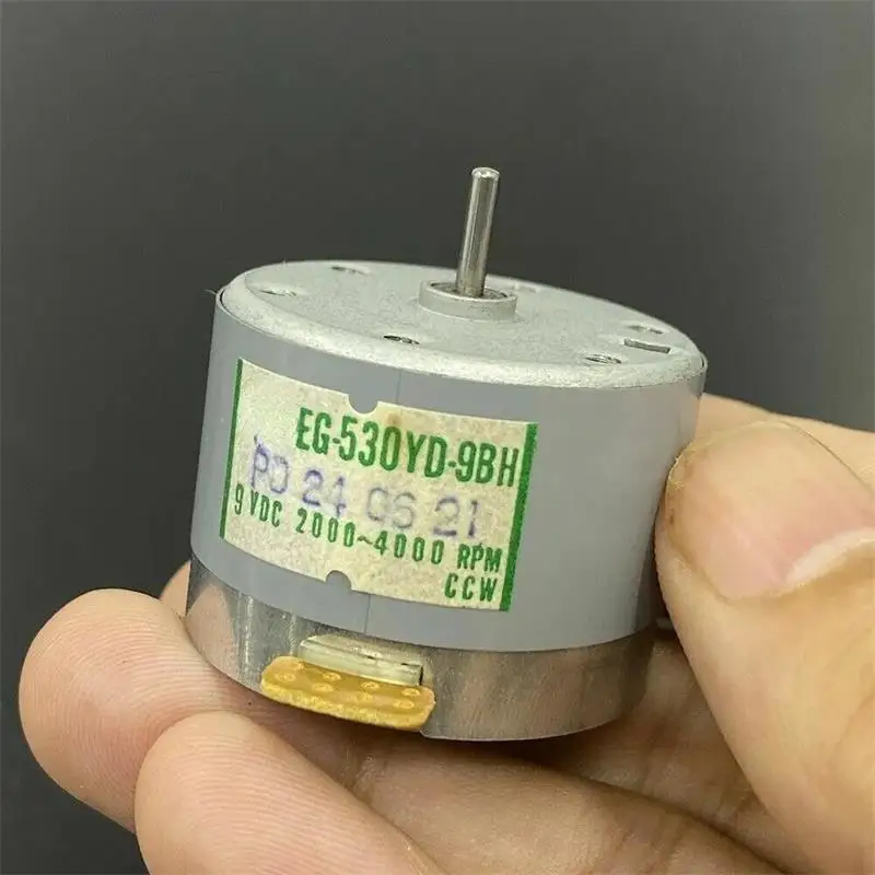 

9V 2000-2400 rpm Low Speed Large Torque EG-530YD-98H Motor For Tape Recorders Electric Screwdriver Toys Miniature Power Tools