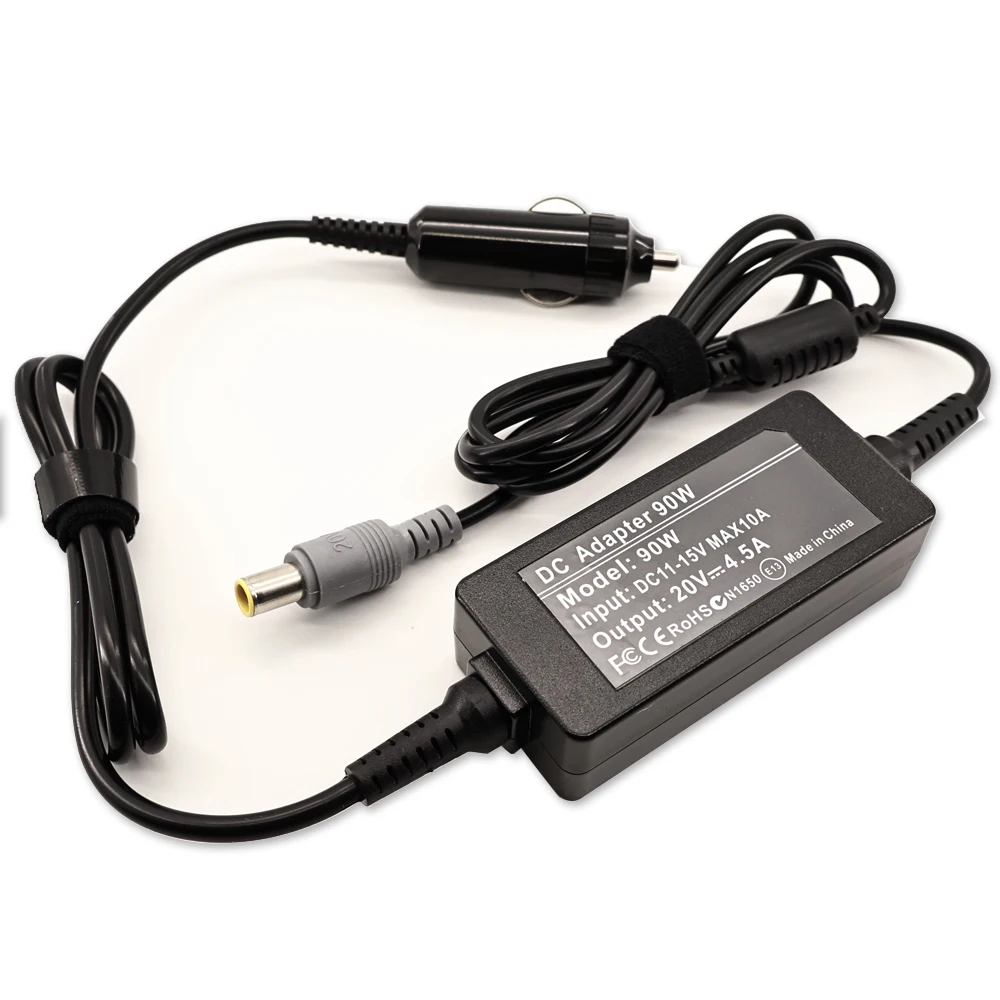 Laptop Car Charger Adapter for Lenovo Thinkpad X60 X61 Z60 Z61 T60 T61 T400 T410 T420 T500 T510 20V 3.25A 4.5A 90W Power Supply