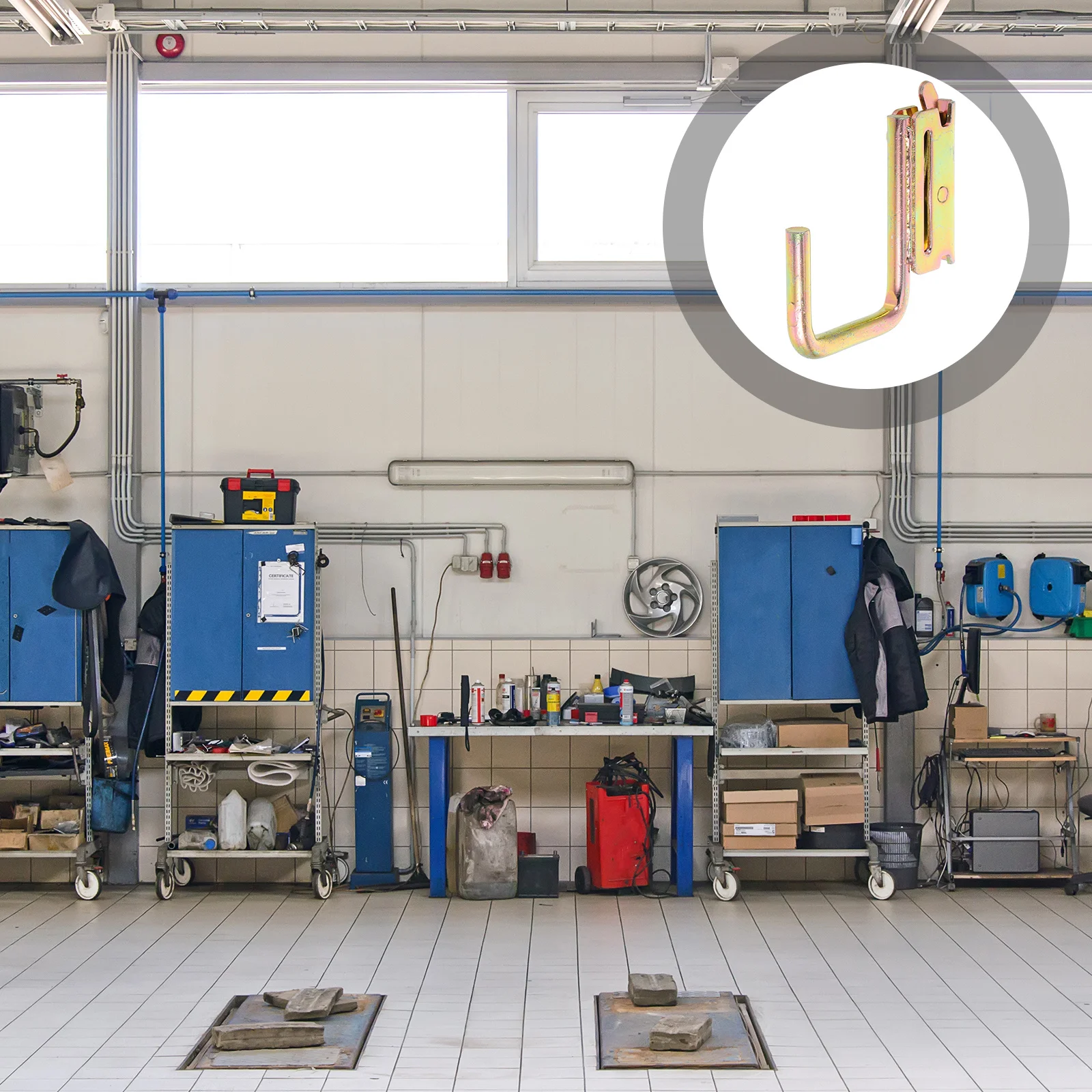 

E Track Hooks L-Shaped Trailer Securing Tool With Protection For Enclosed Trailer Accessories Garage Wall