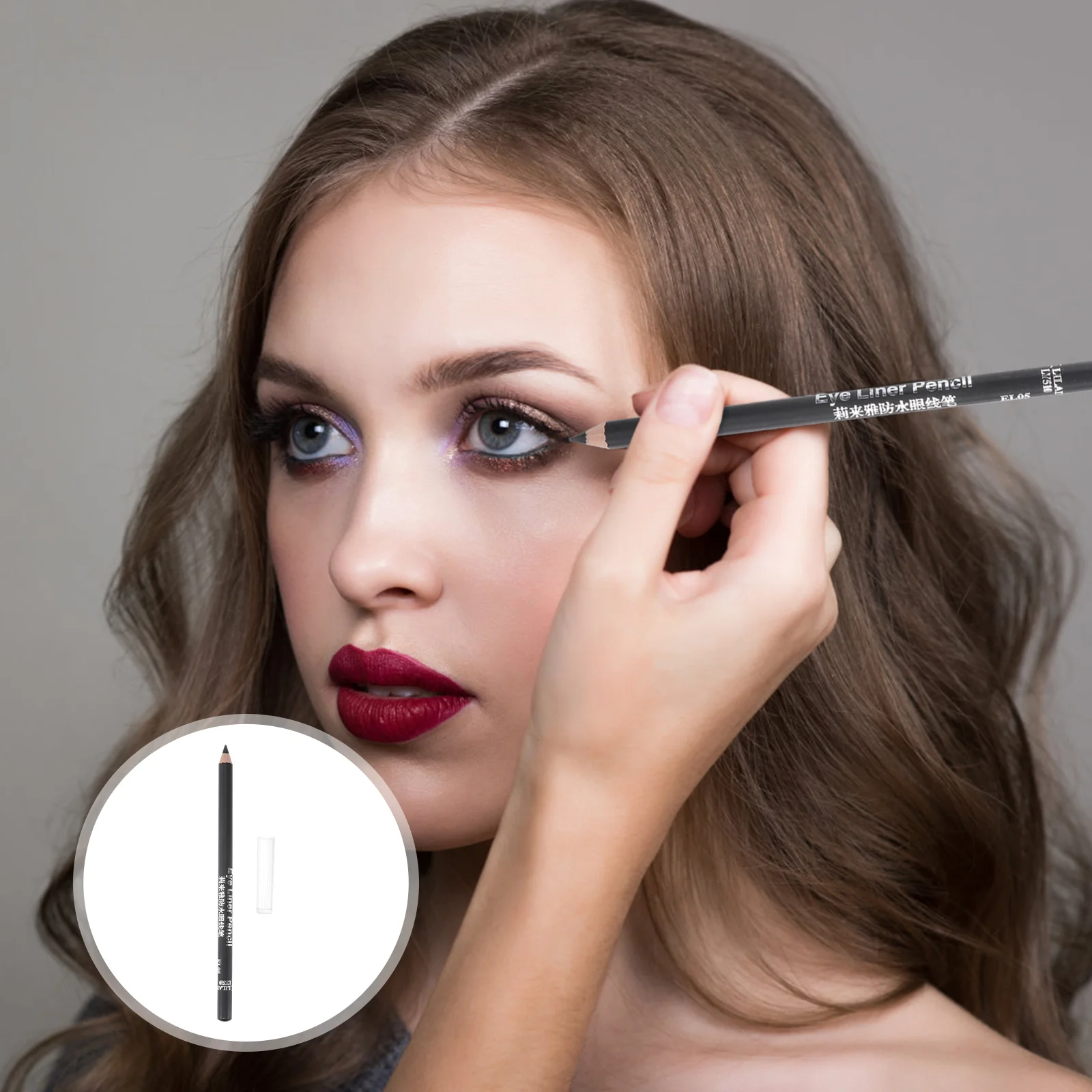 1Pcs Waterproof Eyeliner Liquid Pen Long Lasting Sweatproof Makeup Eyeliner for Precise Definition and Thickening