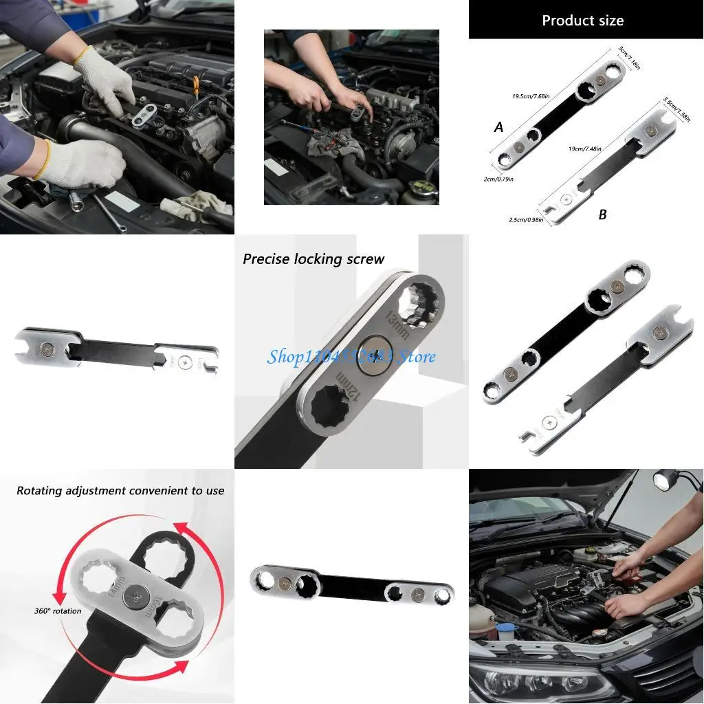 

Y6GD Multipurpose ‌360 Degree Rotatable Adjustable Wrench Ergonomic Grip for Professional Automotive Industrial Use‌