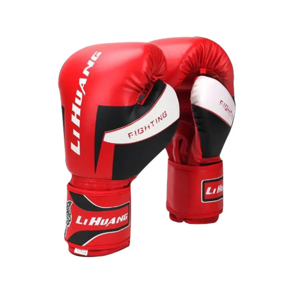 

1 Pair of PU Leather Boxing Gloves Breathable Holes Protecting Hands Training Gloves Keeping Hands Dry High Strength
