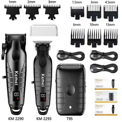 New Kemei KM-2290 KM-2293 KM-T95 Professional Cutting Machine Electric Shaver hair trimmers with LCD display men's hair clipper