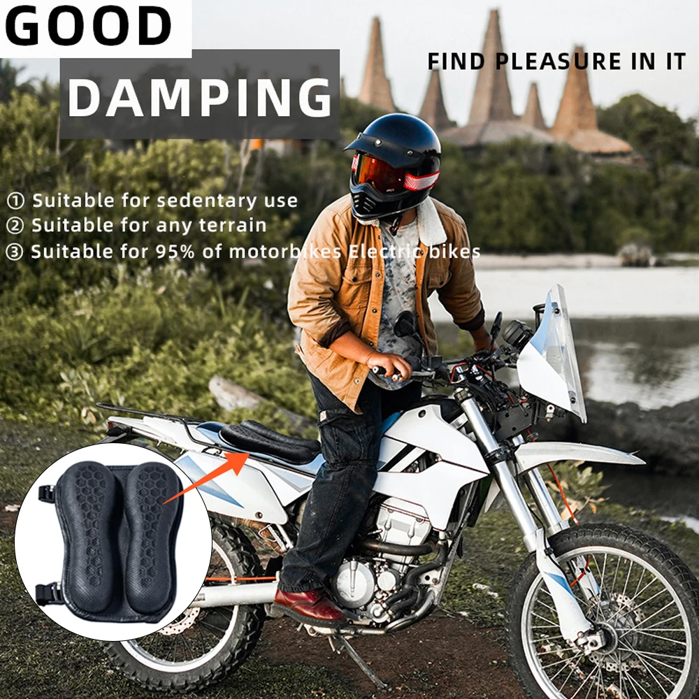 Motorcycle Seat Cushion Anti-Slip Motorcycle Inflatable 3D Blow Air Cushion Pressure Relief Ride Seat Pad Motorcycle Accessories