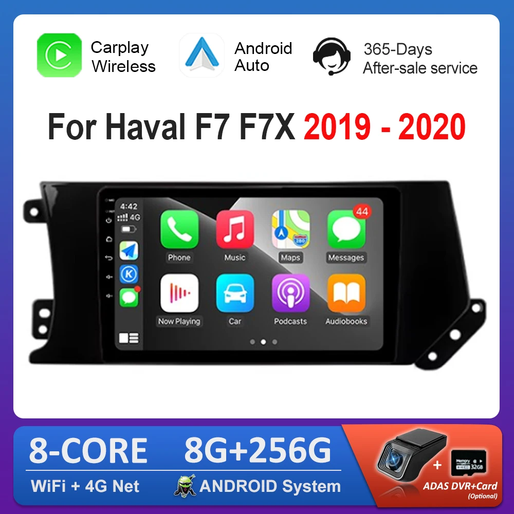 Android OS 9 '' for Haval F7 F7X 2019 - 2020 Car Video Multimedia Player GPS Touch Screen BT Auto Accessories WiFi+4G Head Unit