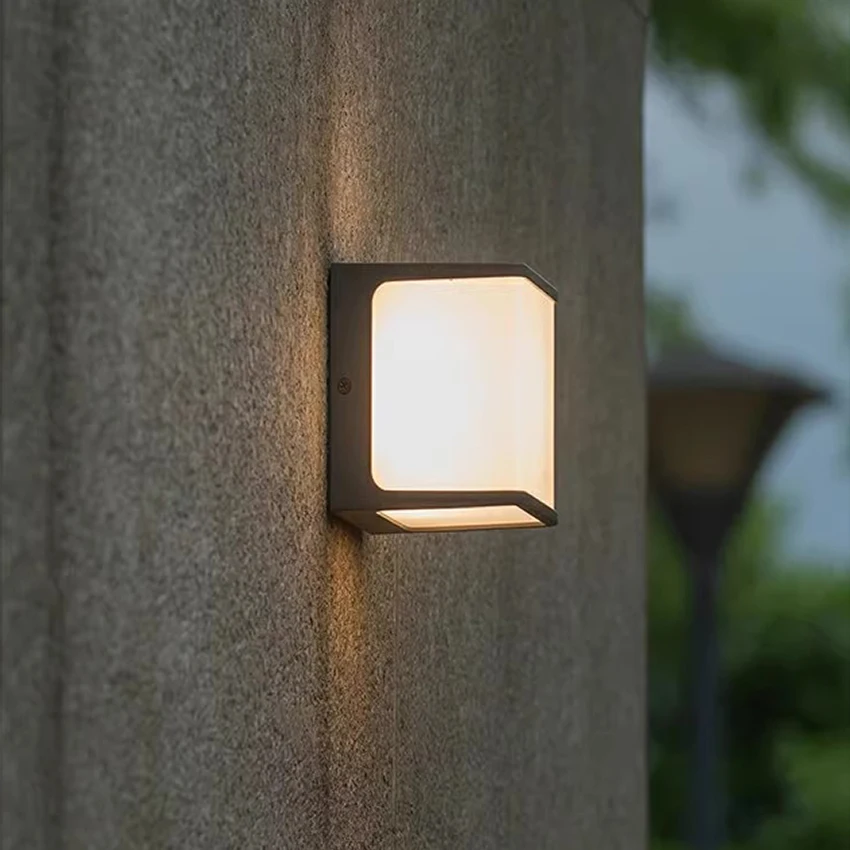 Outdoor Wall Light Waterproof Simple Four sided Light Effect Super Bright LED Wall Washing Light Villa Balcony Courtyard Light