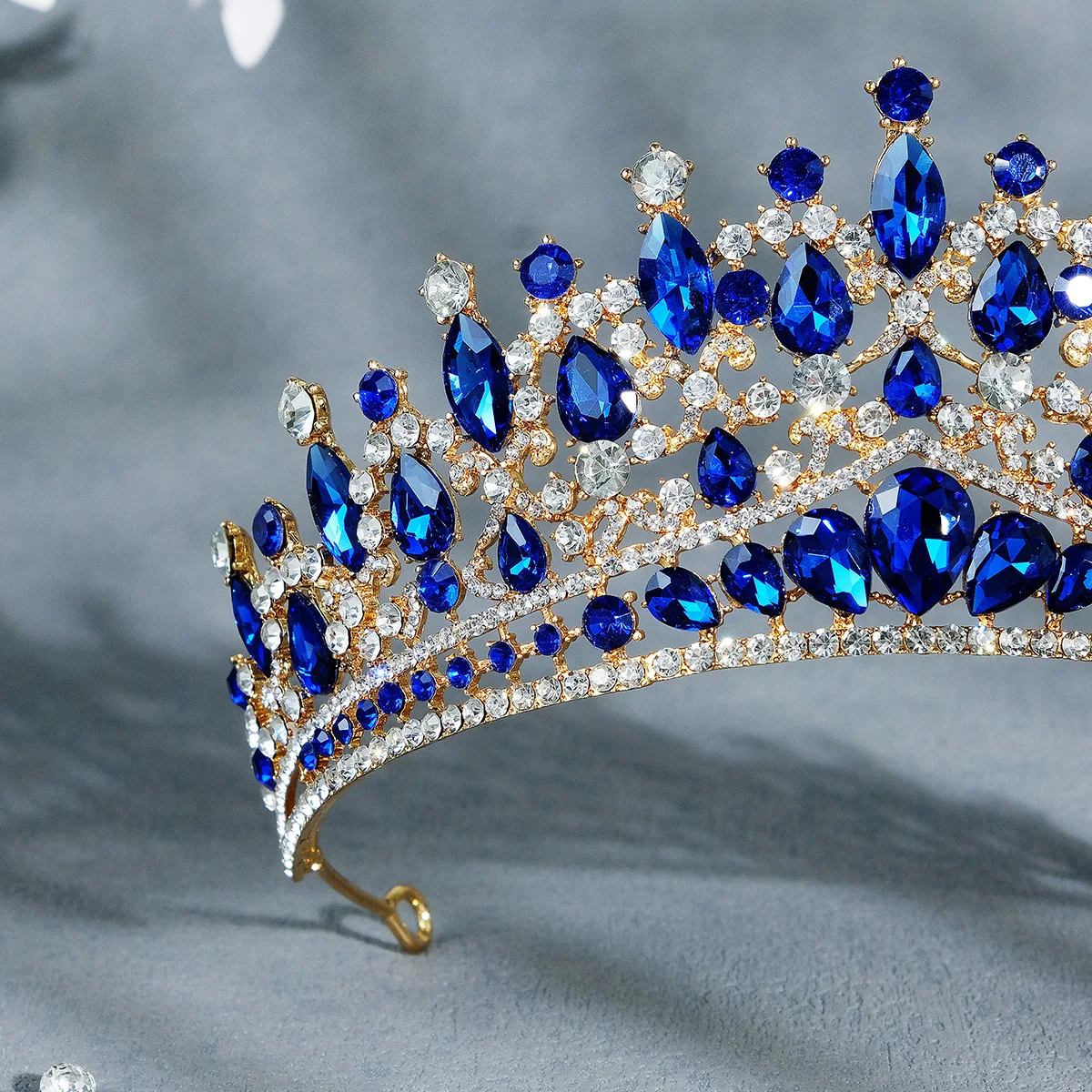 มงกุฎแต่งงานคริสตัล rhinestone tiaras และ crowns สำหรับผู้หญิงเครื่องประดับผมเจ้าสาวยางรัดผมน่ารักปาร์ตี้ headpiece ของขวัญ