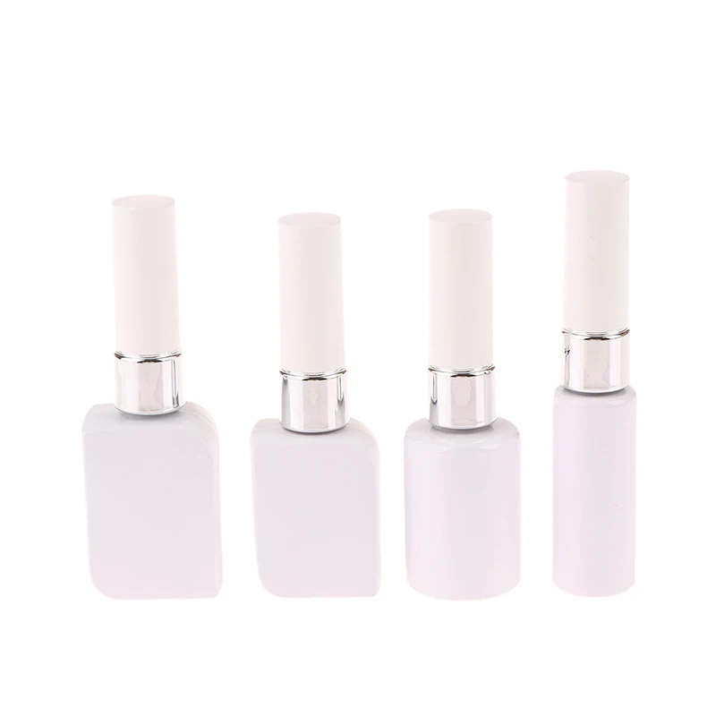 8/10/15ml Round Rhombus Nail Polish Bottle Nail Polish Base Gel Dispenser Bottle With Brush Lightproof Glass Bottle Empty Bottle