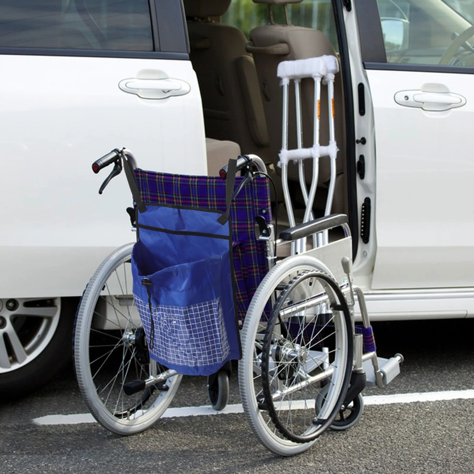 

Waterproof Rear Hanging Bag for Wheelchair Large Capacity Bicycle Storage Rear Waterproof Bag for Outdoor Travel Accessories