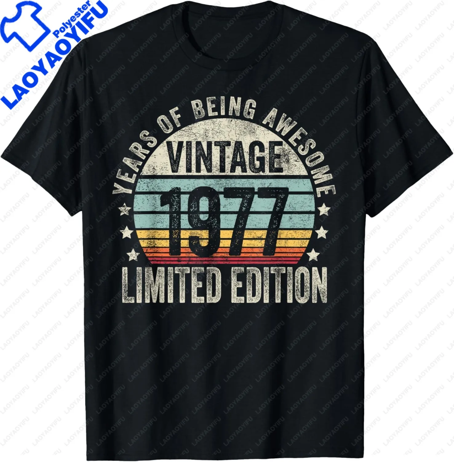 Jahrgang 1977. Alle Originalteile. T-Shirt Unisex Sommer Streetwear Tops Casual T Shirt für Mann Camisas – Detail 3