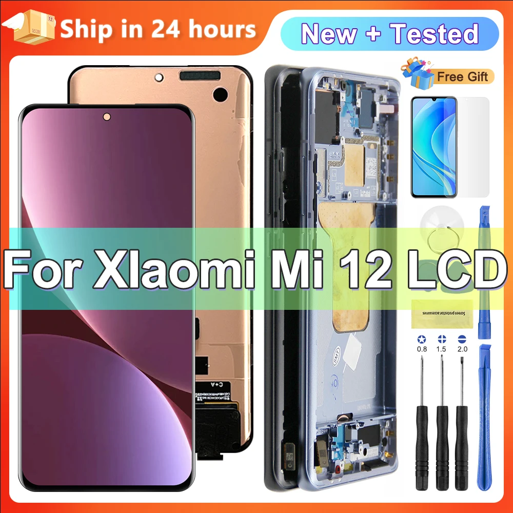 

Замена экрана Mi12 6,28 дюйма для Xiaomi Mi 12 2201123 Г 2201123 C ЖК-дисплей цифровой сенсорный экран с рамкой для Xiaomi 12X