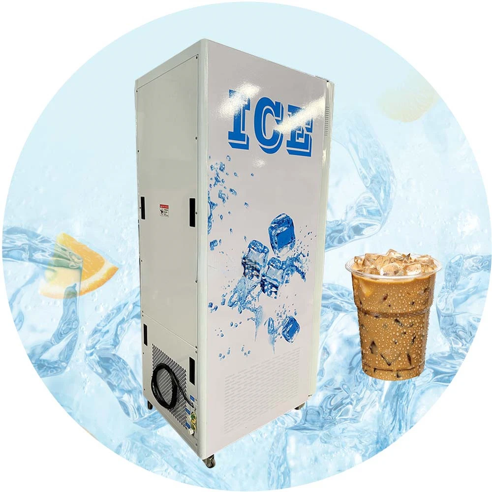 160 320 450 kg/day Capacity Outdoor Indoor IC Coins Banknotes Credit Cards Support Customized Hot Sale Selling Ice Cube Machine