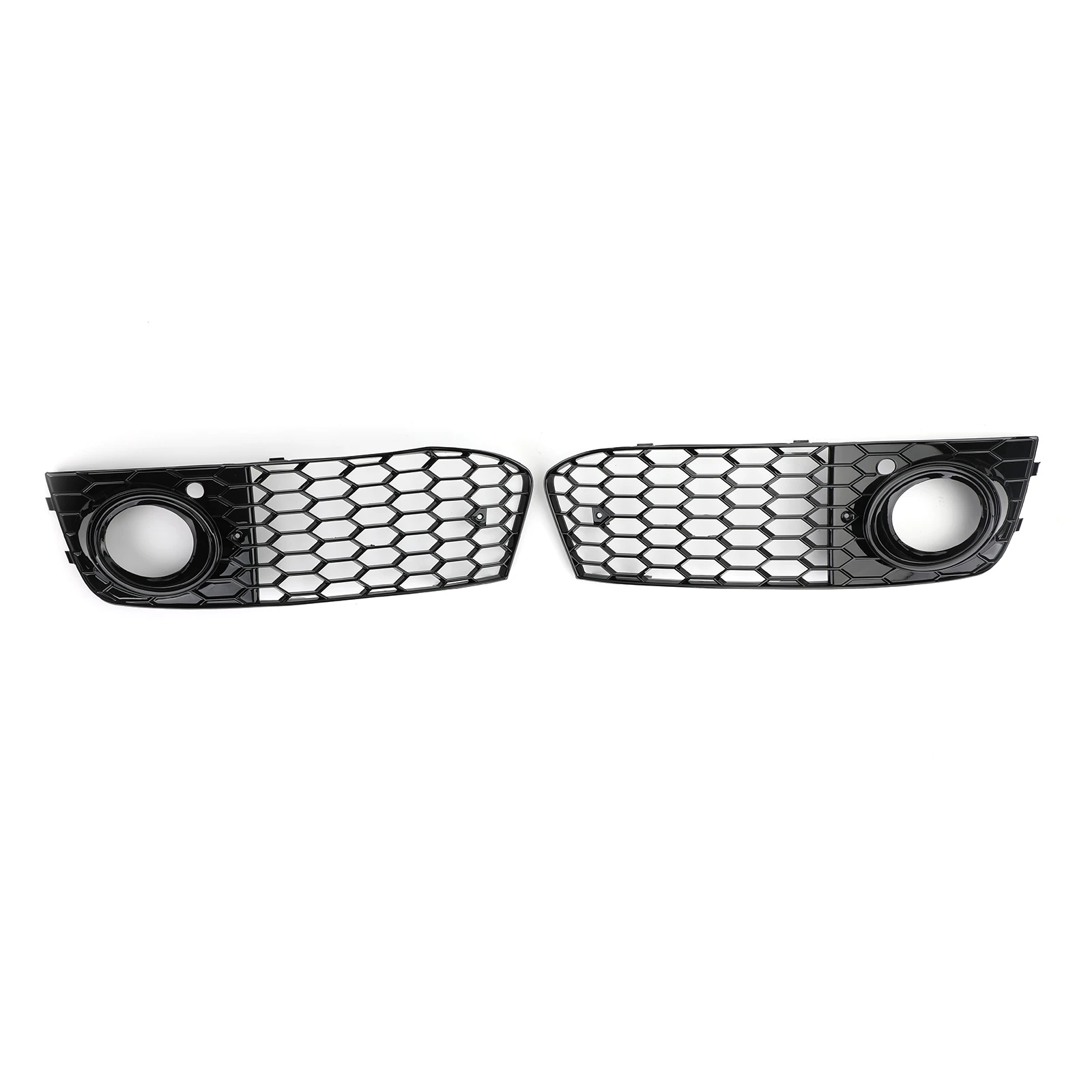 Artudatech Pair Honeycomb Mesh Fog Light Open Vent Grill Intake For Audi A4 B8 2009 2010 2011 2012
