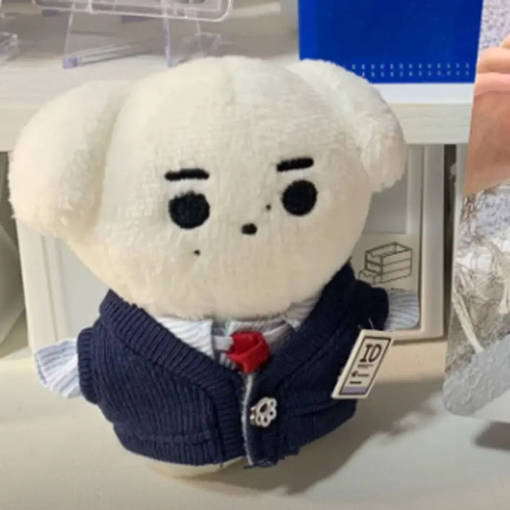 Nessun attributo Vestiti per bambole Uniforme 10 cm Vestiti di cotone Pantaloni Camicia Vestiti Outfit T-shirt Bella vestire Set 10 cm di cotone