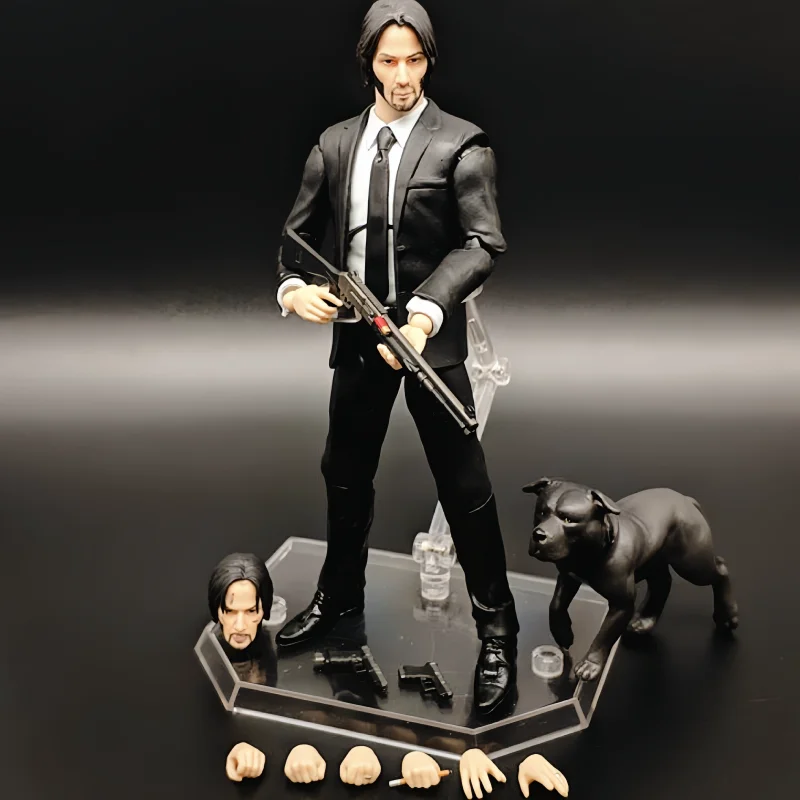 Novo 6 polegadas john wick figura de ação cão keanu reeves baba yaga filme figura personagens modelo boneca as coleções brinquedo presente natal