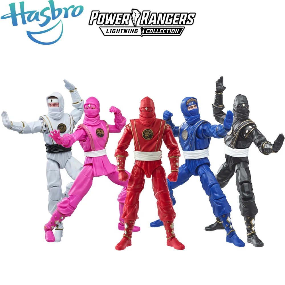 

In Stock Original Hasbro Power Rangers Lightning Collection Mighty Morphin Ninja Rangers Collection Action Figures Model Toys