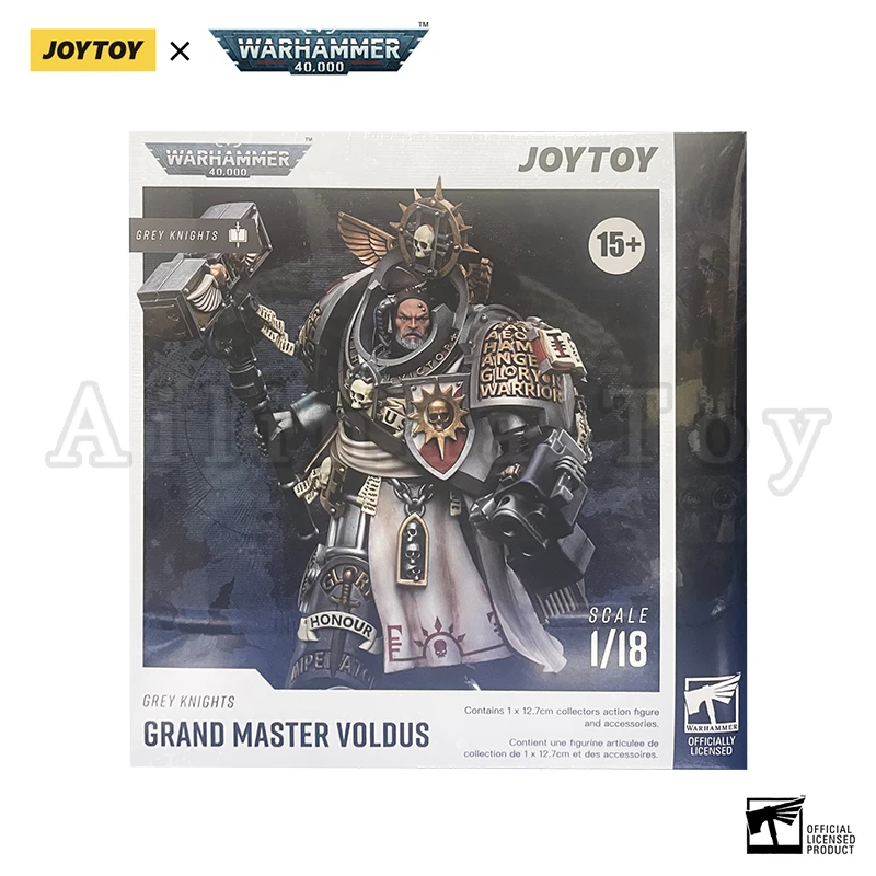 JOYTOY-figura de acción de caballeros grises, modelo militar de colección de Anime, gran maestro Voldus, 40K, 1/18