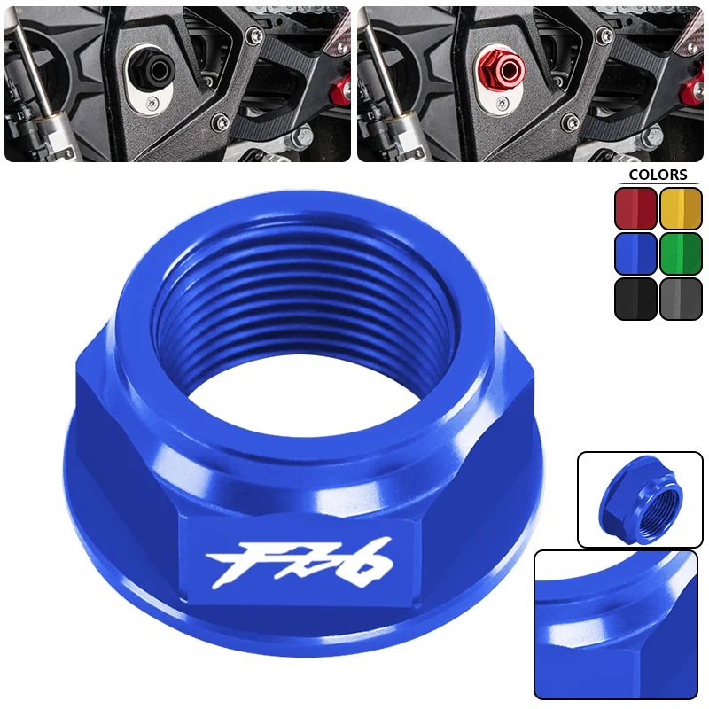 Nice Motorcycle Rear Wheel Axle Nut Screw Bolt For FZ1 FZ6 FZ8 FAZER Fazer600/1000 Fazer fz1 fz6 fz8 CNC Tuerca Rueda Posterior