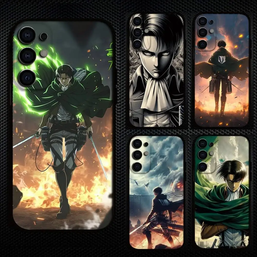 

A-Attack On T-Titan Levi Ackerman Phone Case For Samsung S25,S24,S21,S22,S23,S30,Ultra,S20,Plus,Fe,Lite,Note,10 Black Cover