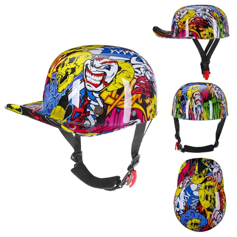 

Retro, Gangster DS Personality, Peaked Cap, Baseball Cap, Four Seasons, Cycling, Men and Women, Electric Vehicle, Scallop Helmet