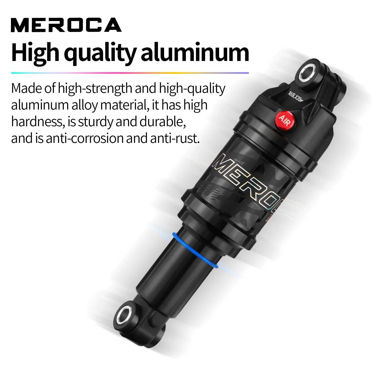 

MEROCA Mtb Bike Air Shock Absorber 165mm 190mm Adjustable Air Pressure Aluminum Alloy Bicycle Mtb Air Shock Absorber