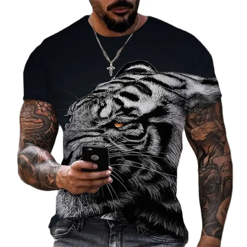 

2022 Men's T-shirt Vgae Top Men's Short Sleeve T-shirt 3d Print Beast Pupil O Neck Short Sleeve Hard Retro Harajuku Casual Top