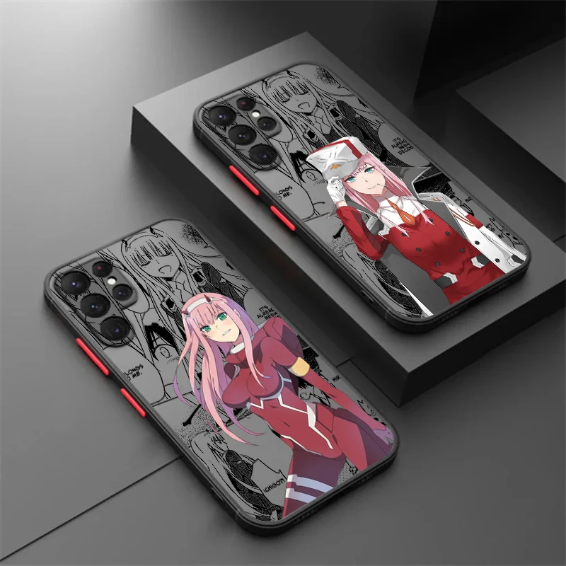 

Z-Zero Two Anime Hiro DARLING Frosted Translucent For Samsung Galaxy S24 S23 S22 S21 S20 FE S10 S9 S8 Plus Ultra Pro 5G Funda