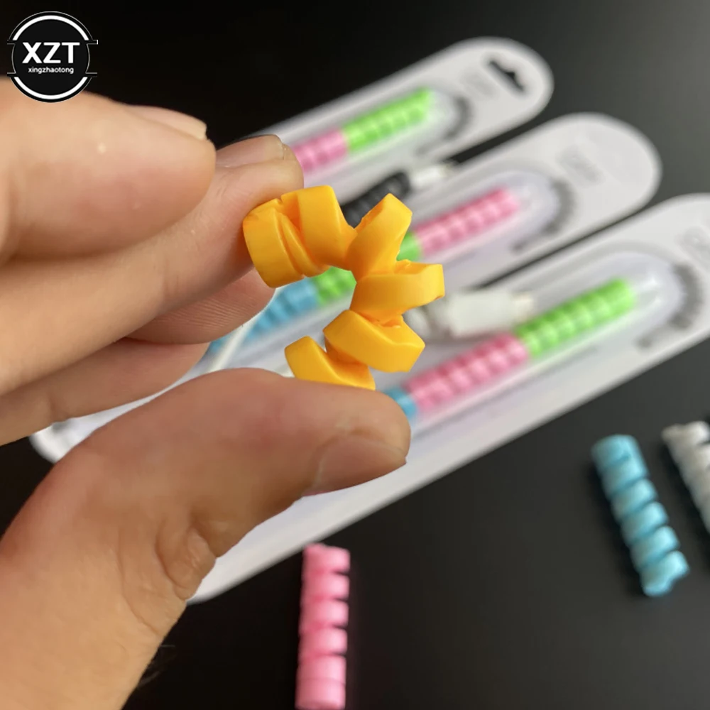 Charging Cable Protector For Phones Cable Holder Ties Cable Winder Clip For Mouse USB Charger Cord Mnagement Cable Organizer
