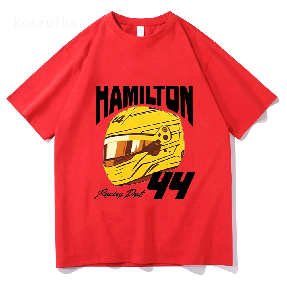 Lewis Hamilton Helmet T-shirt Men's Women's Summer Cotton Y2K Clothing Fashion Short-sleeved Top Unisex Streetwear - view 2