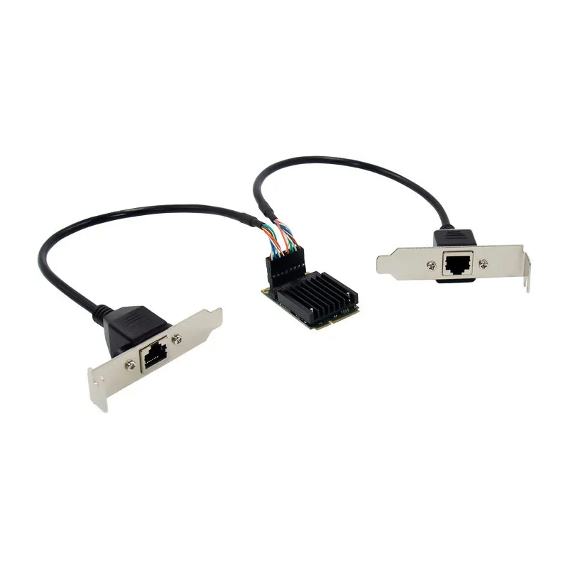 MINI PCIE-듀얼 기가비트 이더넷 mpcie-2 포트 100/1000M lan 카드 인터 칩셋 INTEL 82583+AMS1182E