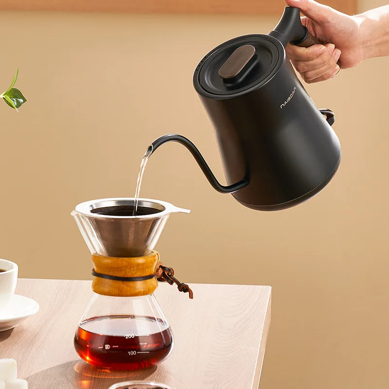 غلاية كهربائية 110 فولت غلاية قهوة يدوية الصب من الفولاذ المقاوم للصدأ غلاية سريعة غلاية شاي إيقاف تشغيل تلقائي أجهزة المطبخ 1000 مللي